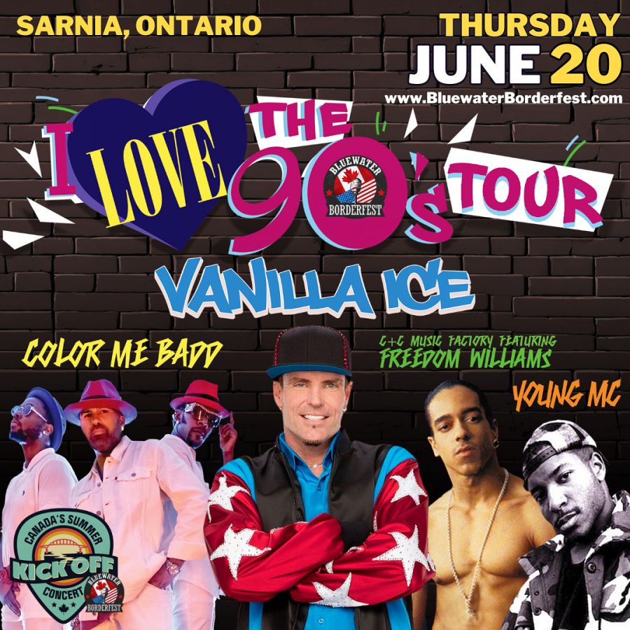 Bluewater BorderFest - I Love The 90's Tour featuring Vanilla Ice & More - Thursday, June 20, 2024