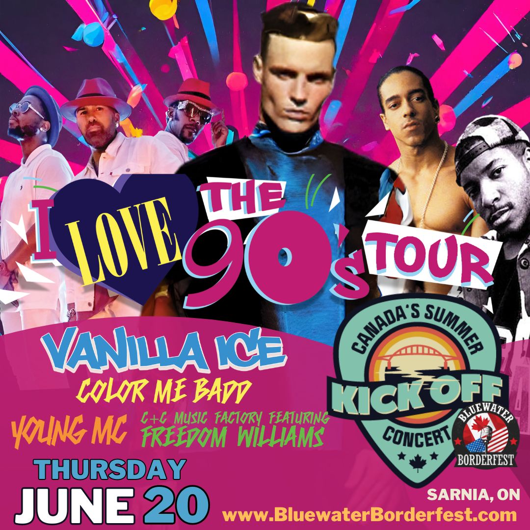 Bluewater BorderFest - I Love The 90's Tour featuring Vanilla Ice & More - Thursday, June 20, 2024