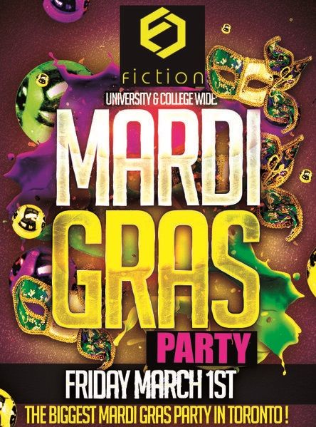 MARDI GRAS PARTY 2024 @ FICTION NIGHTCLUB | FRIDAY MARCH 1ST