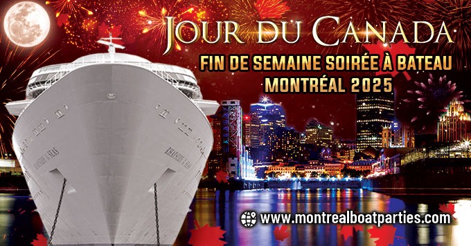 Soirée en Bateau de Feux d'Artifice de la Fête du Canada Montréal 2025