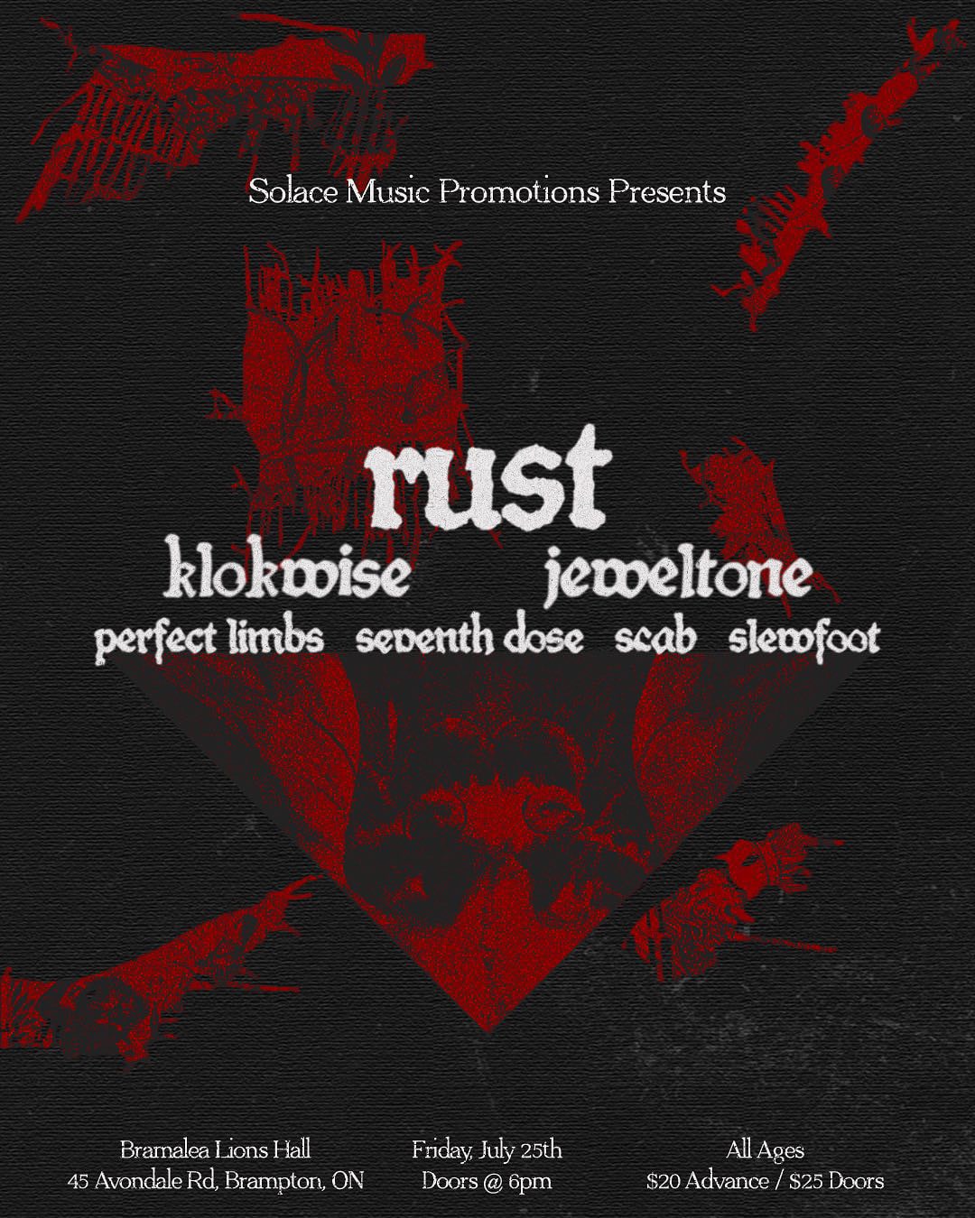 RUST / KLOKWISE / JEWELTONE / PERFECT LIMBS / SEVENTH DOSE / SCAB / SLEWFOOT 
