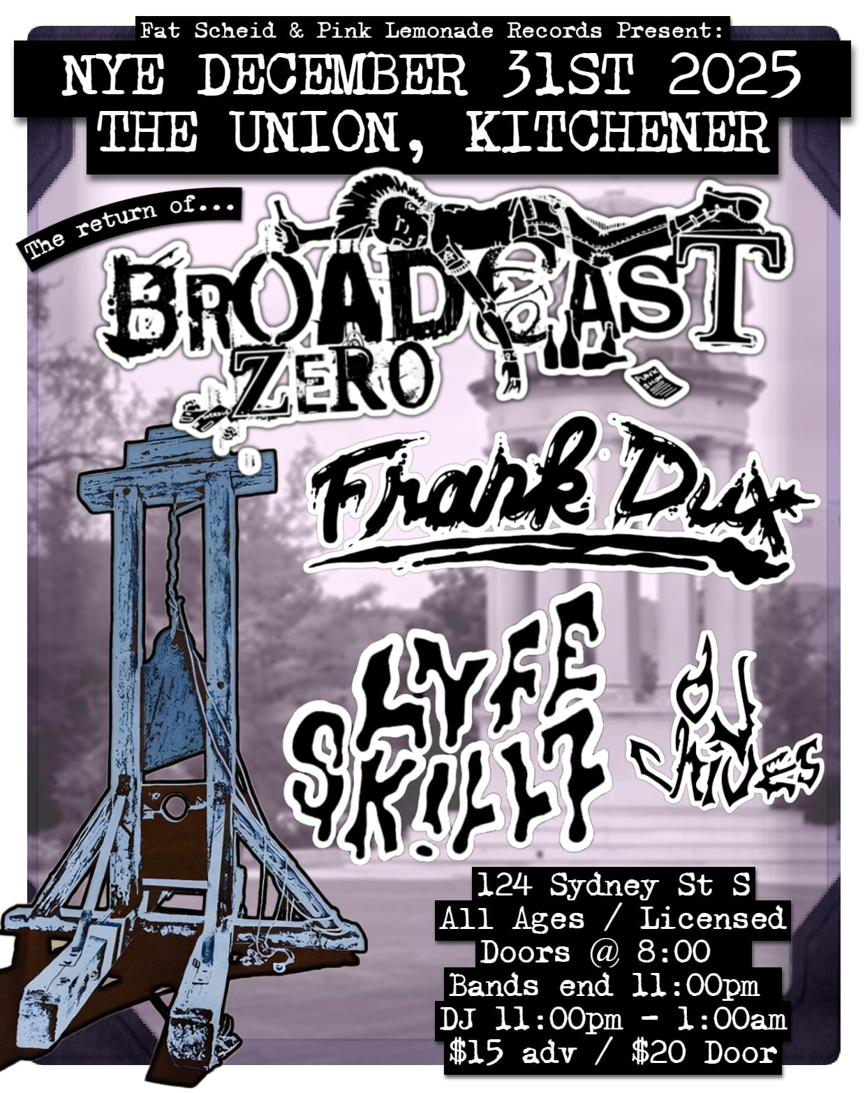 The Return of Broadcast Zero /w Frank Dux, LYFE SK!LLZ & DJ Chives (New Year's Eve show!)