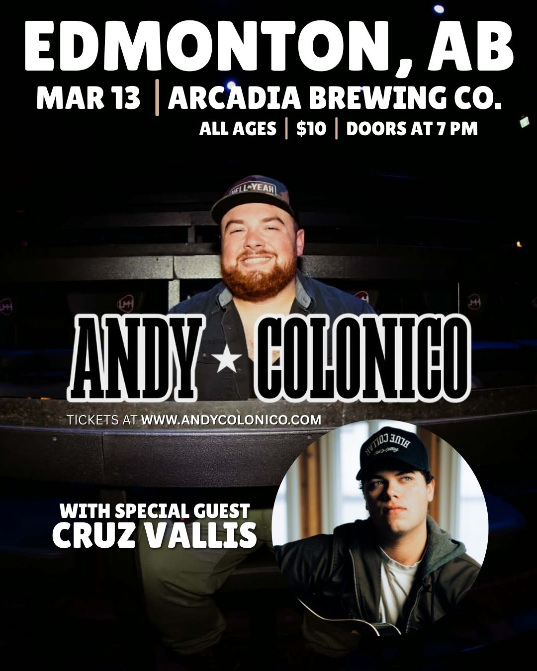 Andy Colonico with special guest Cruz Vallis