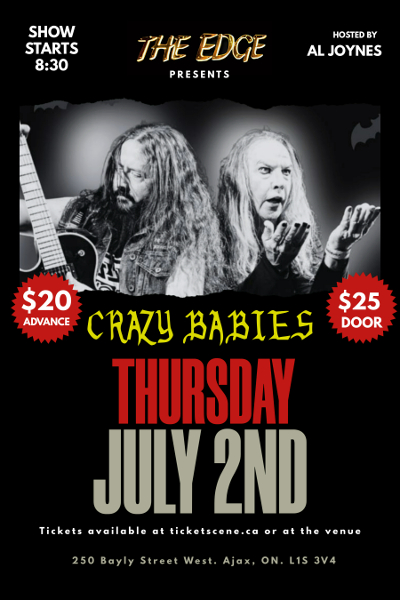 ROD CLARKS CRAZY BABIES (OZZY ,Black Sabbath Tribute)