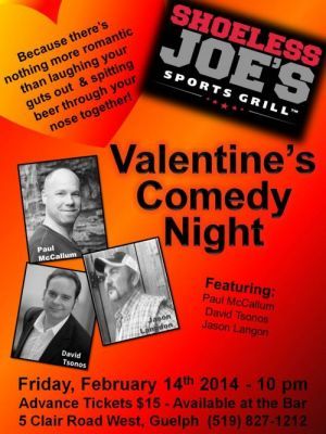 Valentines Comedy Night | Davis Tsonos Paul McCallum ...